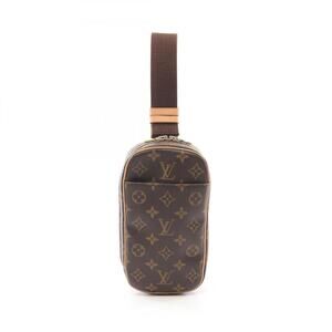 LOUIS VUITTON Brown Monogram Leather Pochette Fanny Pack
